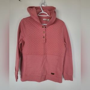 L.L. Bean Quilted Snap Button Half Zip Fleece Sweater size medium
